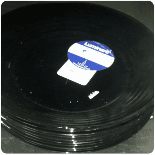 Harena noir black soup plate 16cm
